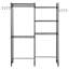 Support de séchage sur 5 niveaux pour laveuse et sécheuse, noir, tablettes réglables - Rouille, idéal pour les petites tablettes de salle de lavage, avec dispositif de basculement, structure haute résistance