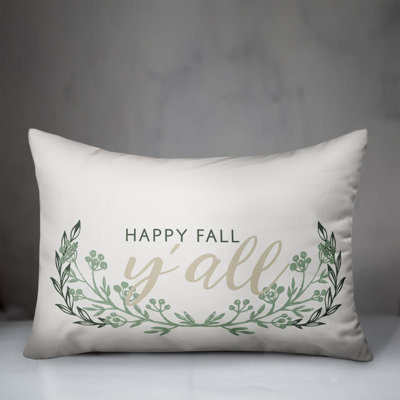  Happy Fall Y'all Lumbar Pillow