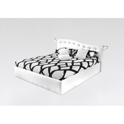Fong Upholstered Faux Leather Bed Frame