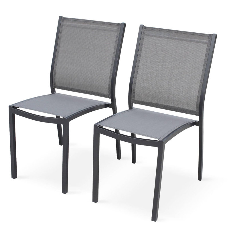Dancer Rectangular 6 - Person 150Cm L Dining Set with Cushions, Black/Charcoal Grey