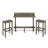 Bushnell Solid Wood Bar Set with Stools-1688908244