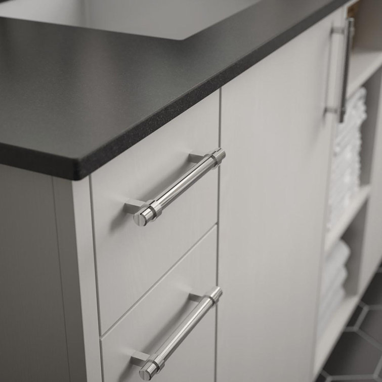 Modket Brushed Nickel Modern Kitchen Cabinet Handles Pulls Knobs