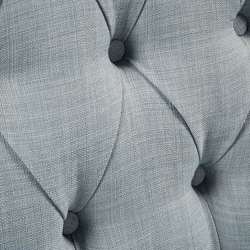 Fauteuil d'appoint capitonné, Bleu cendré