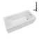 Streamline 66 in. x 32 in. Acrylic Right-Hand Drain Alcove Bathtub in Glossy White With External Drain