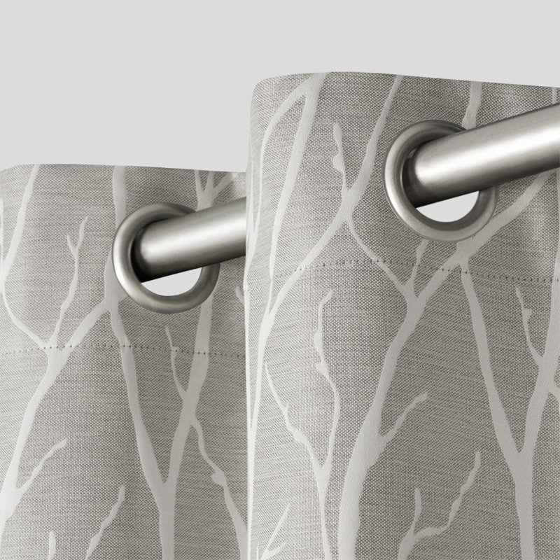 Bettine Room Darkening Curtain Panel Pair, Dove Gray, 52" W x 63" L