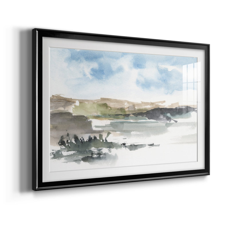 Étude de Western Lake I - reproduction de cadre photo, H 30,5 po x l 42,5 po x P 1 po, Noir