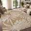 Tapis d'extérieur à motif tropical tissé résistant aux rayons UV brun / beige / ivoire-1581489974-1585541001