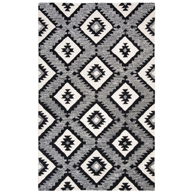 Tapis en laine touffeté à la main Deyoung, Rectangle 2 pi 6 po x 4 pi 6 po