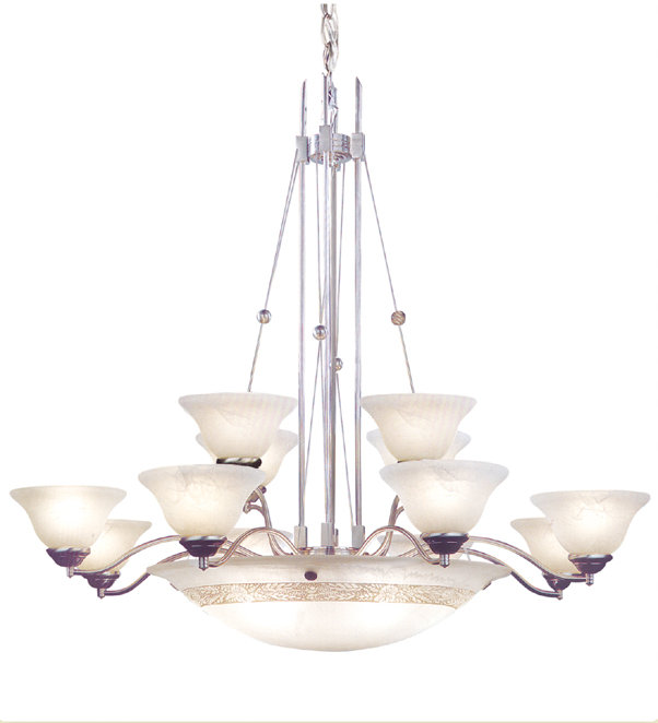Lustre classique/traditionnel 15 lumières ombré