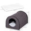 Maison féline chauffée, imperméable pour les chats, chaleureuse et confortable, refuge pour animaux brun, sommeil paisible, imperméable