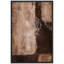 Abstract Shape " Dark Brown Neutral Abstract Shapes Large Rustic Framed Art Decor Minimalist M27 "-101791539-101791537