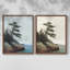 Reproduction giclée rétro en forme de X - ensemble de 2-883120271-883120270