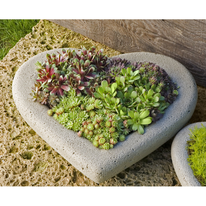 Heart Pot Planter, 3" H x 12" W x 10" D, Ferro Rustico