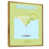 Toile avec cadre flottant or