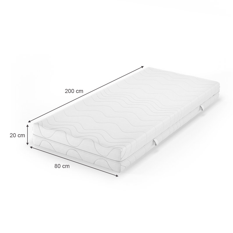 Comfort Foam Mattress, 80 x 200 cm
