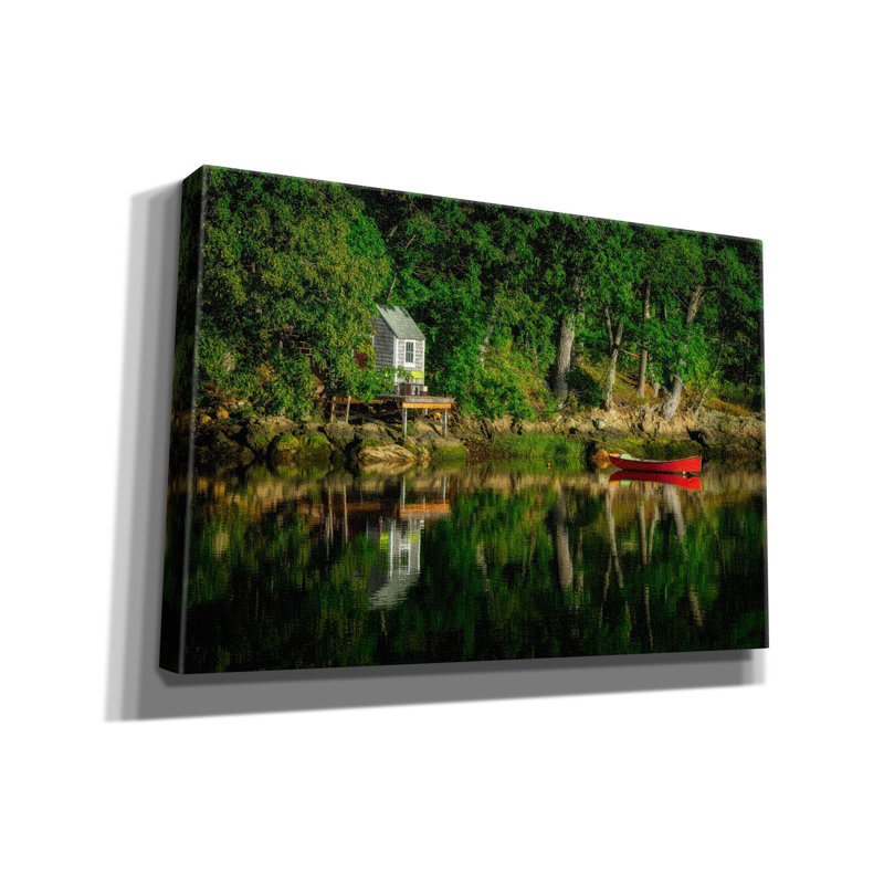 «Morning On Winnegance Creek» par Rick Berk, art mural sur toile, H 18 po x l 26 po