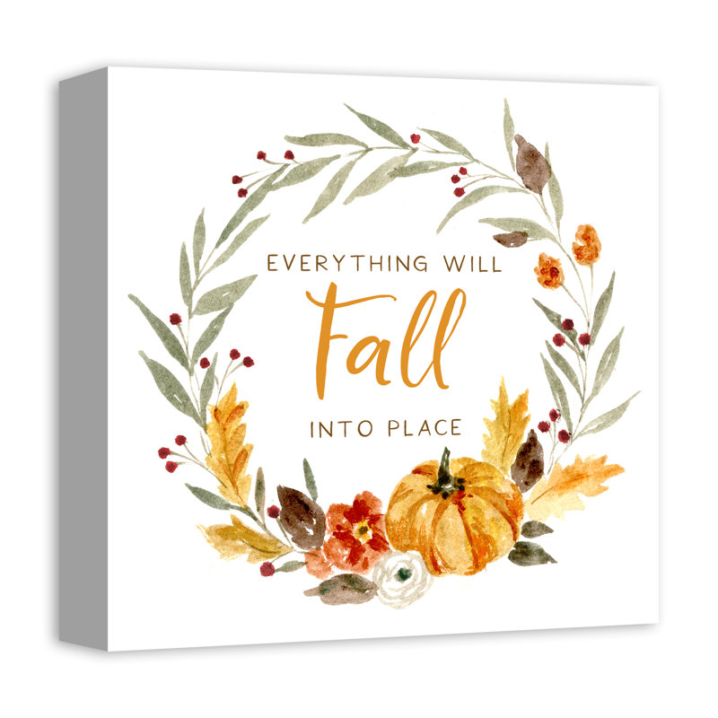 «Fall Into Place» sur toile, H 12 po x l 12 po x P 1,25 po
