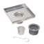 Drain de douche carré 6 po avec grille à carreaux-70772456