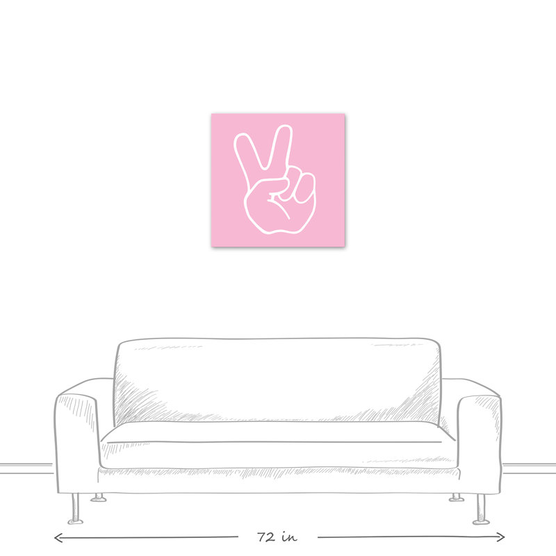 Toiles d’art Cammie, H 12 po x l 12 po x P 1,25 po, Rose