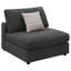 Chaise rembourrée sans accoudoirs avec coussins Duncan