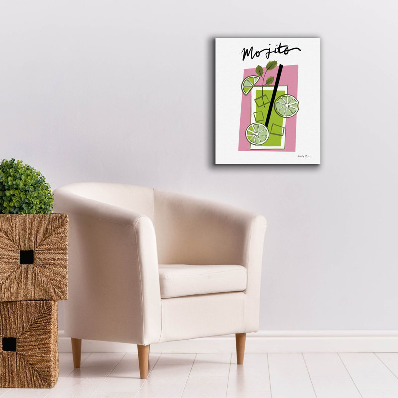 Toile épique Graffiti «Colorful Cocktail 1» par Farida Zaman, 20 po x 24 po