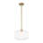 1-Light Ribbed Glass Clear Drum Pendant