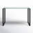 Orion Glass Top Metal Base Writing Desk-33064538