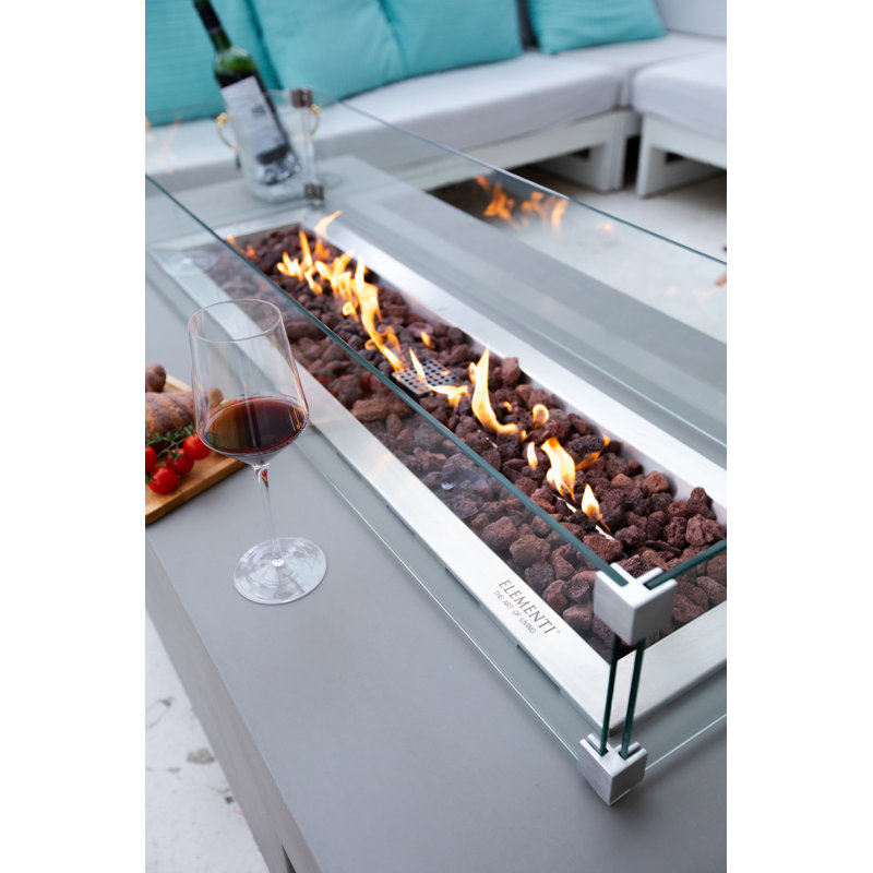 Elementi Granville/ Hampton Outdoor Fire Pit Accessories Bundle Includes Glass Wind Guard and Burner Lid