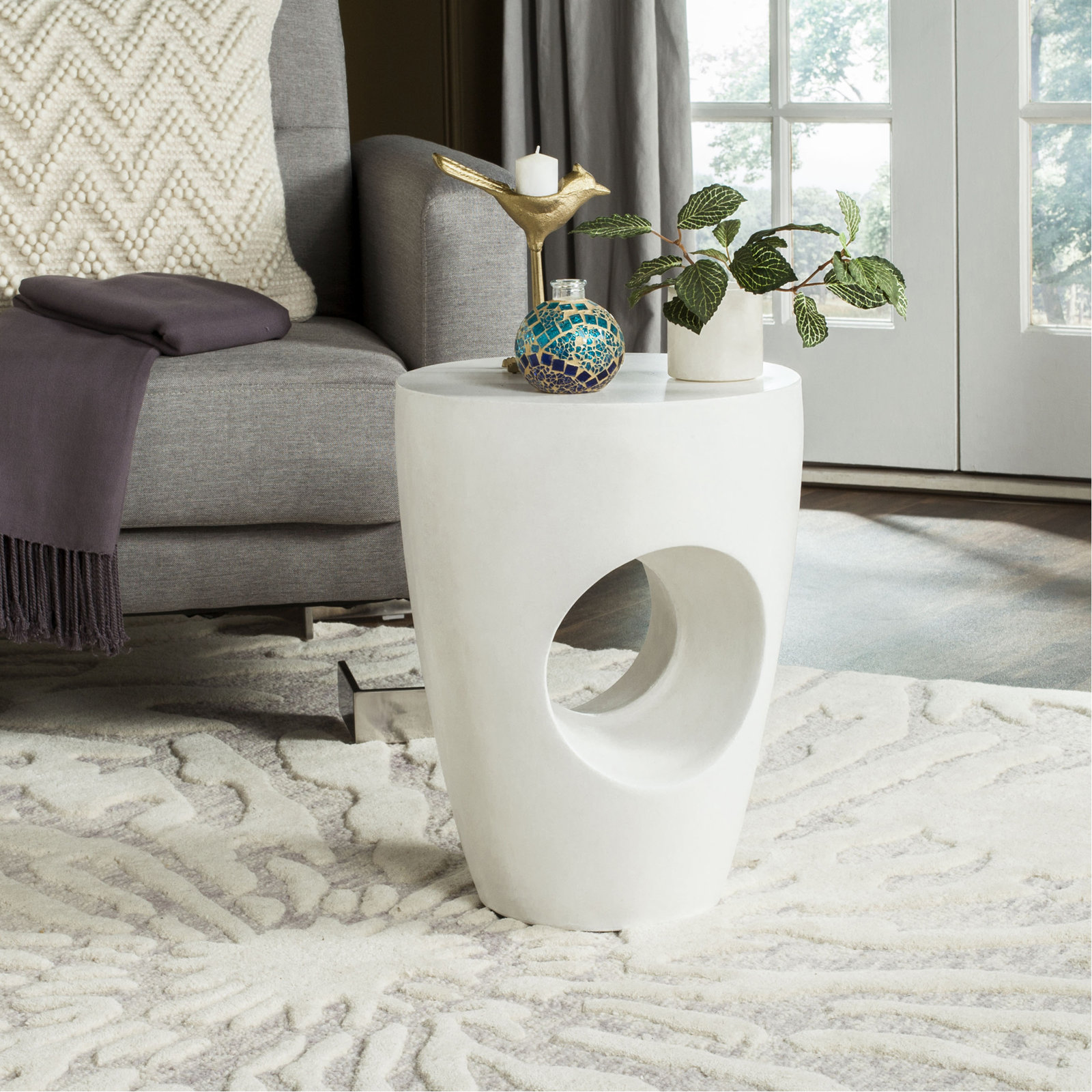 Avoriaz End Table, Ivory