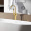Freestanding Bathtub Faucet With Hand Shower - Metal, Brushed Gold Style Handheld Spray Hose Metal Construction