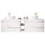 140mm Double Bathroom Vanity with Ceramic Basin
