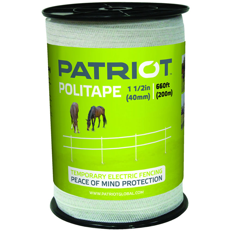 White Polyethylene Plastic Politape, 0.1 ft. H x 660 ft. W
