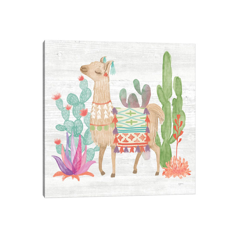 Lovely Llamas IV 1 Piece Wrapped Canvas Painting, 66.04 cm H x 66.04 cm W x 3.175 cm D