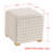 Posh Upholstered Ottoman, Brown Check