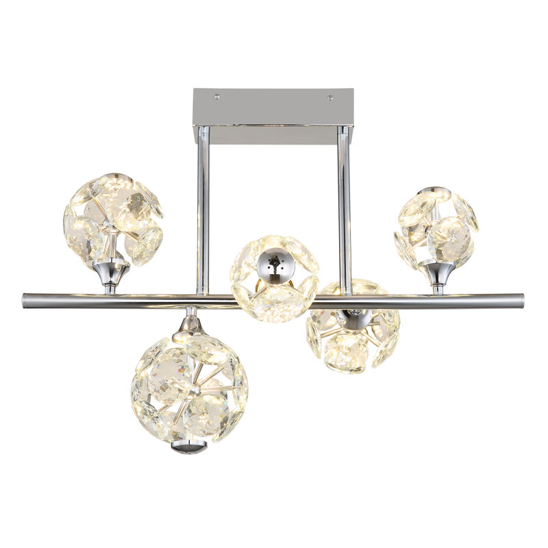 Crystal LED Flush Mount, Chrome