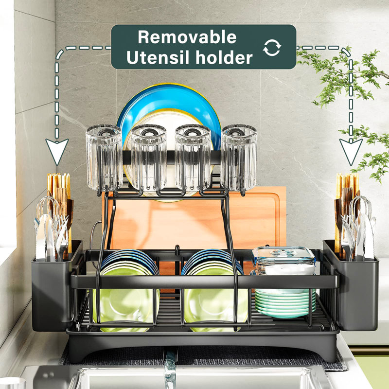 Barcomb Steel Two Tier Dish Rack