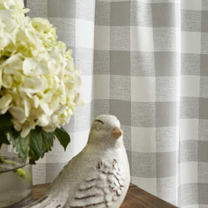 Anabelia Checkered Tailored Kitchen Curtain