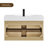Noren 36" Wall-mounted Single Bathroom Vanity with White Artificial Drop-in Sink without Mirror