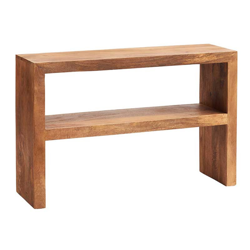 Adeliza 118cm Solid Wood Console Table, Light Mango