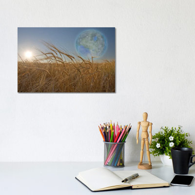 Terraformed Luna Seen From Field On Earth by Bruce Rolff - Gallery-Wrapped Canvas Giclée on Canvas