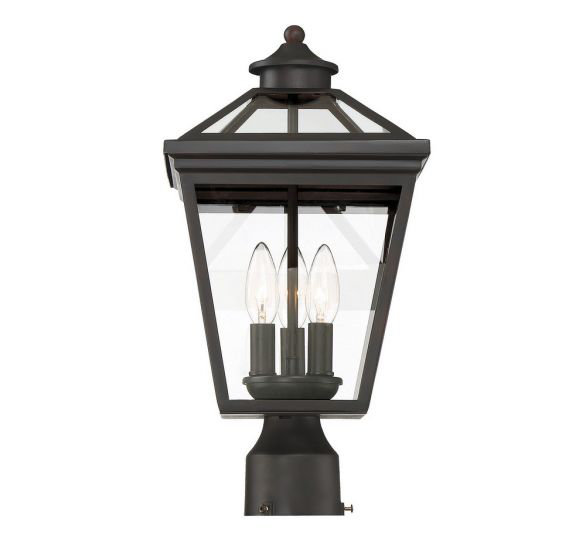 Manwe 1 -Light 17.5" H Hardwired Lantern Head in Bronze, Bronze