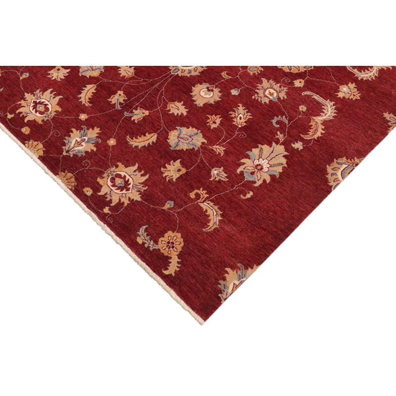 Dorn Oriental Handmade Hand-Knotted Rectangle 8' x 9'10" Wool in Red