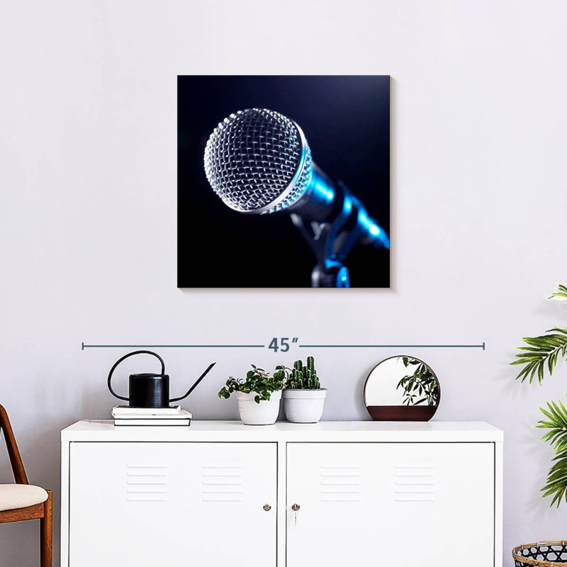 Abarca Microphone On A Stand, 24" H x 24" W