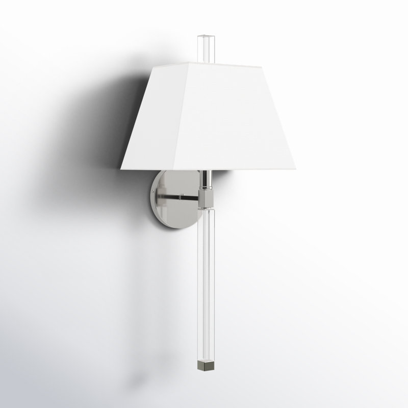 Omya Steel Armed Sconce, Polished Nickel