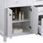 Ensemble de meuble-lavabo double 60 po en marbre blanc Carrera