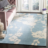 Modern Art Hand Tufted Performance Floral Rug