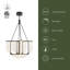 Anders 30-in Black dimmable LED Chandelier-1710821561