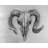 Grayscale Aries Skull - Rustic Framed Print for Home Decor
