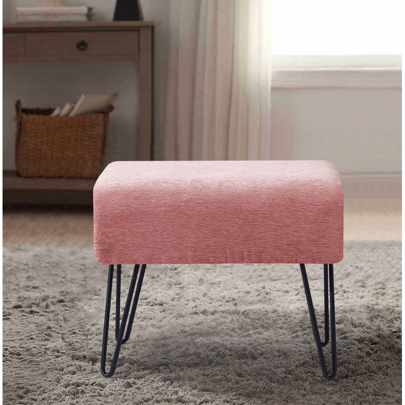 Shipham Upholstered Ottoman, Rose Quartz