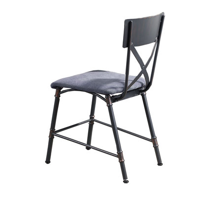 Chaise d'appoint à dossier croisé gris Wadermere